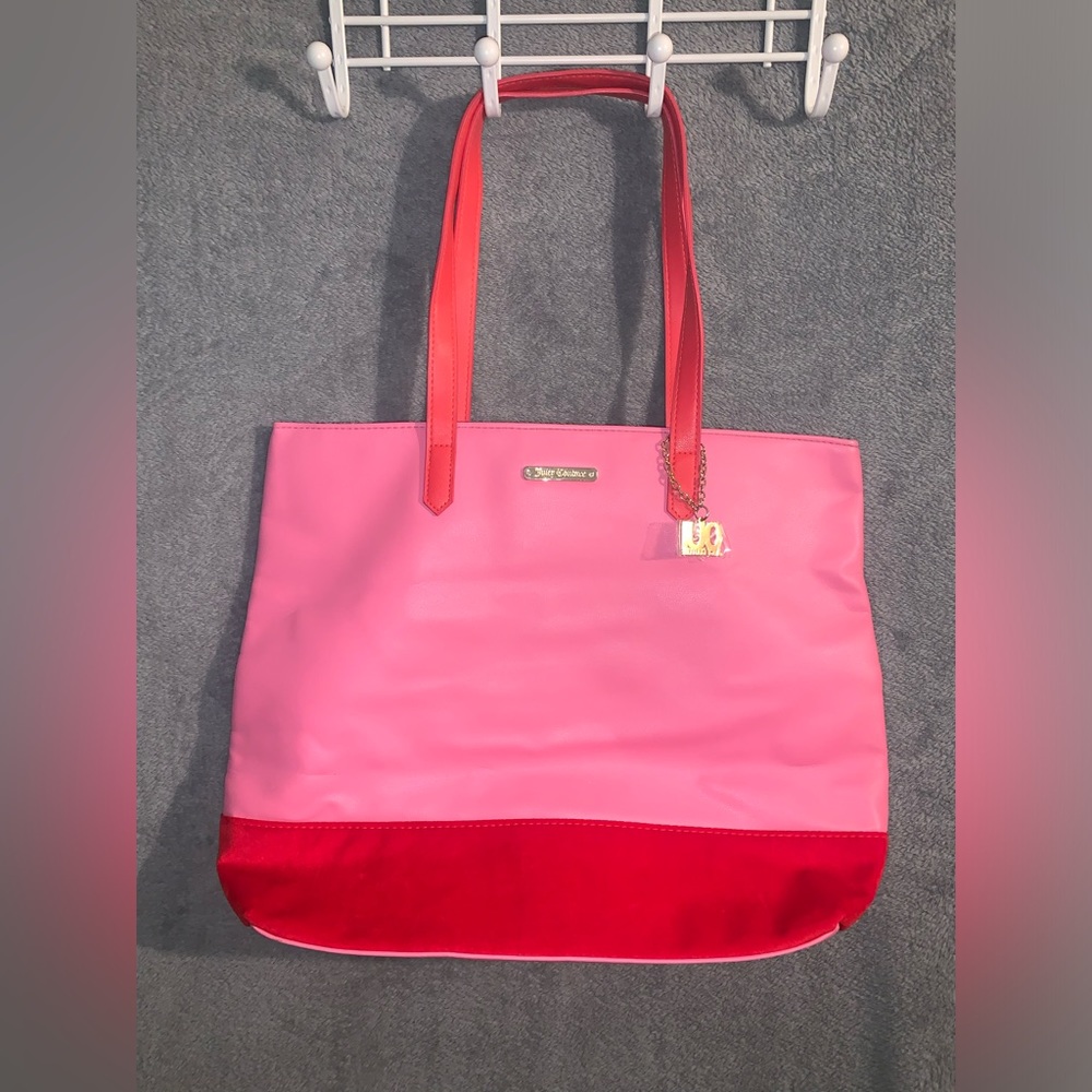 Juicy Couture Oui Pink and Red large tote.   Brand New never used!